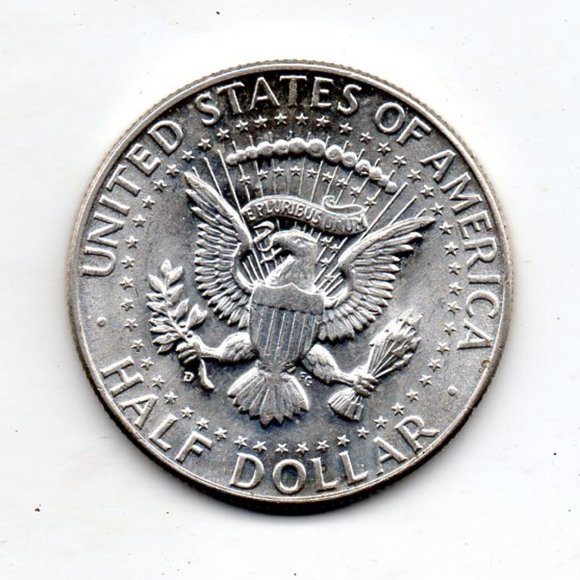 1964 D John F Kennedy Half Dollar - Excellent condition - - Picture 2 of 2